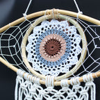 Dream Catcher Protection - Macrame Eye White/Grey/Brown