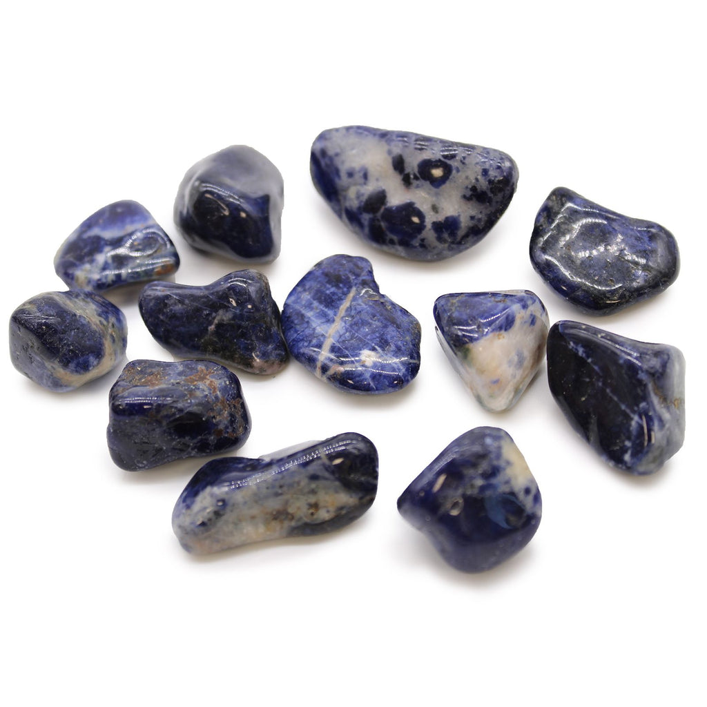Pierres Roulées Sodalite Bleue | Lot de 12 Pierres Naturelles Apaisantes