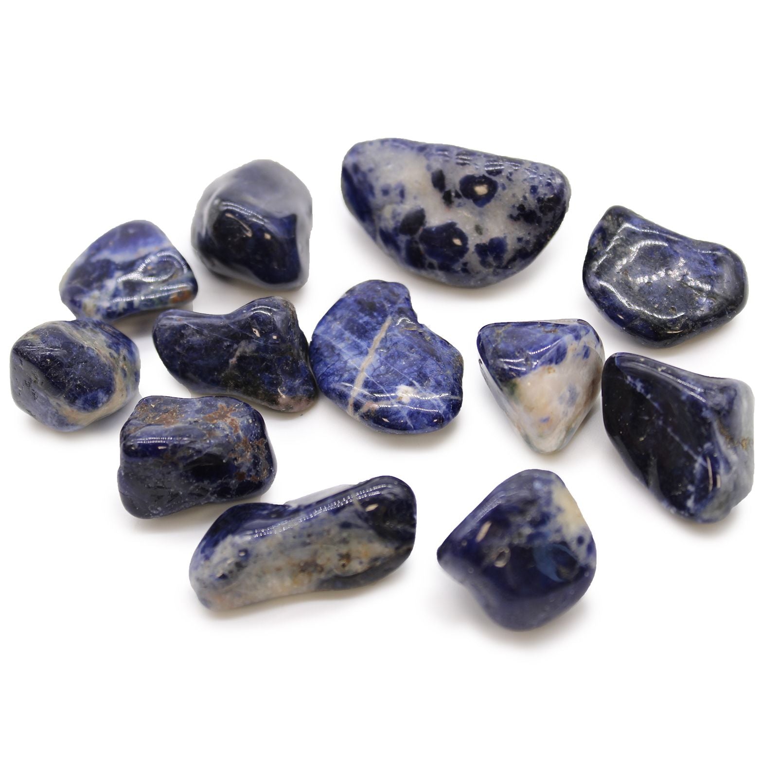 Pierres Roulées Sodalite Bleue | Lot de 12 Pierres Naturelles Apaisantes