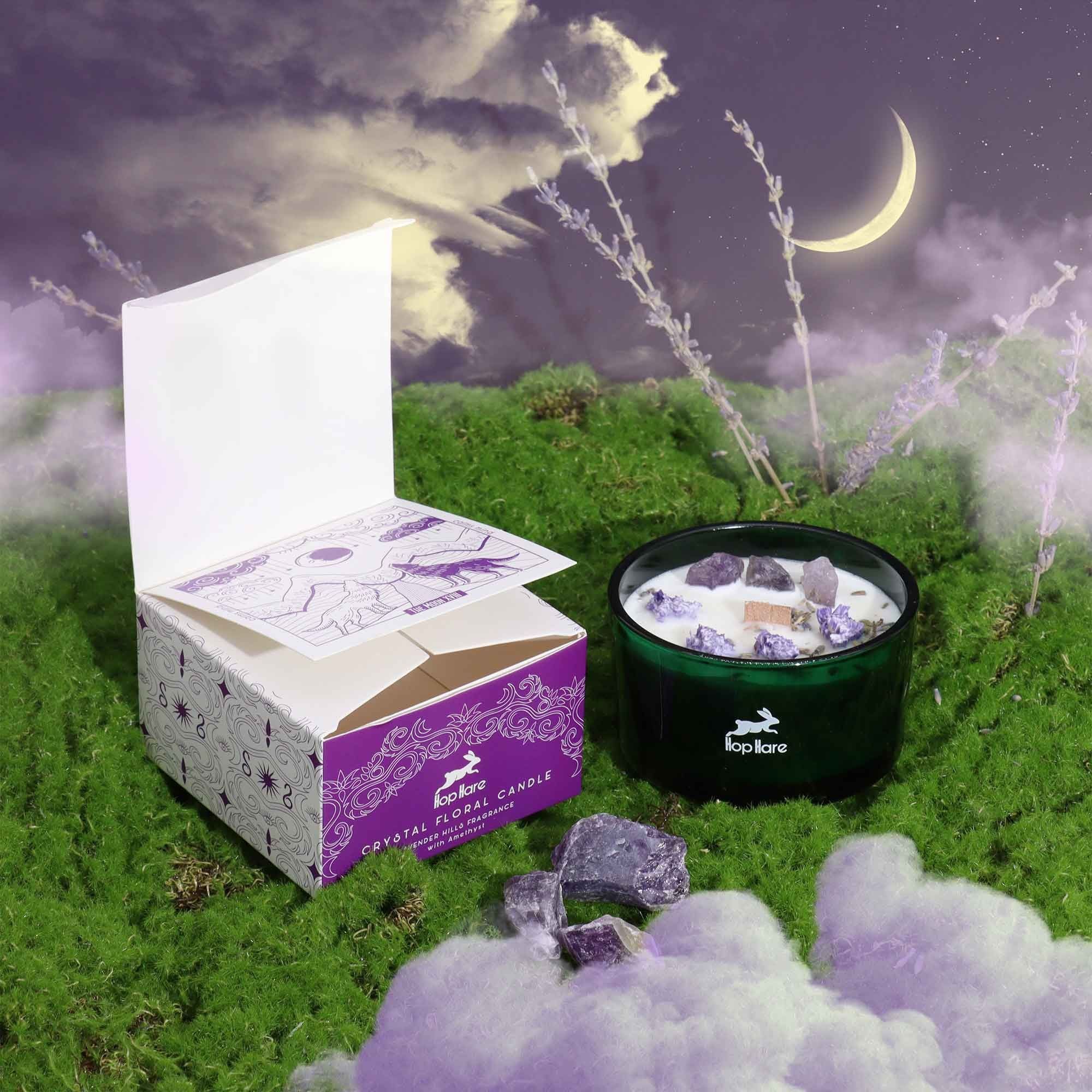 Bougie Aromathérapie Améthyste & Lavande | The Moon Zen