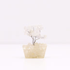 Arbre de Cristal Quartz Laiteux sur Base Orgonite | Décoration Zen