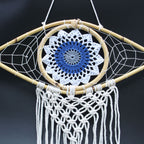 Dream Catcher Protection - Macrame Eye White/Blue/Grey