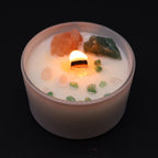 bougie chakra coeur allumee ambiance douce et apaisante