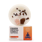 bougie energetique chakra sacre avec pierres naturelles