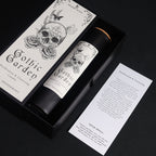 Bougie rituelle Gothic Garden avec coffret premium et carte de rituel vue en angle