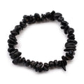 Bracelet en pierres naturelles d'agathe noire, bijou bien-être élastique