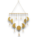 Carillon phases lunaires en métal fait main en Inde, décoration murale spirituelle liée à l’énergie féminine et à l’harmonie