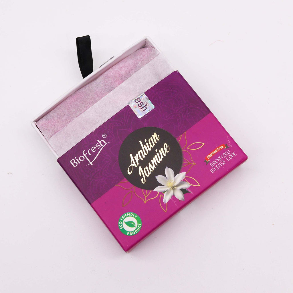 boite ouverte de cones d encens biofresh jasmin avec cones visibles a l interieur
