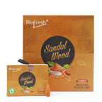 boite de cones d encens backflow biofresh santal avec packaging orange et illustration de la senteur