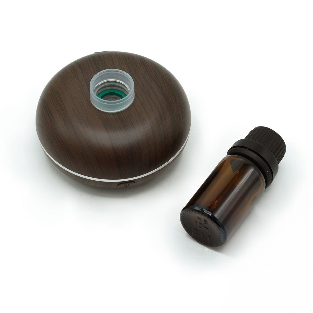 Vue du dessus du mini diffuseur avec capteur intelligent et emplacement pour huile essentielle