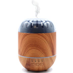 Diffuseur Copenhagen effet bois avec vapeur d’huiles essentielles et lumière LED