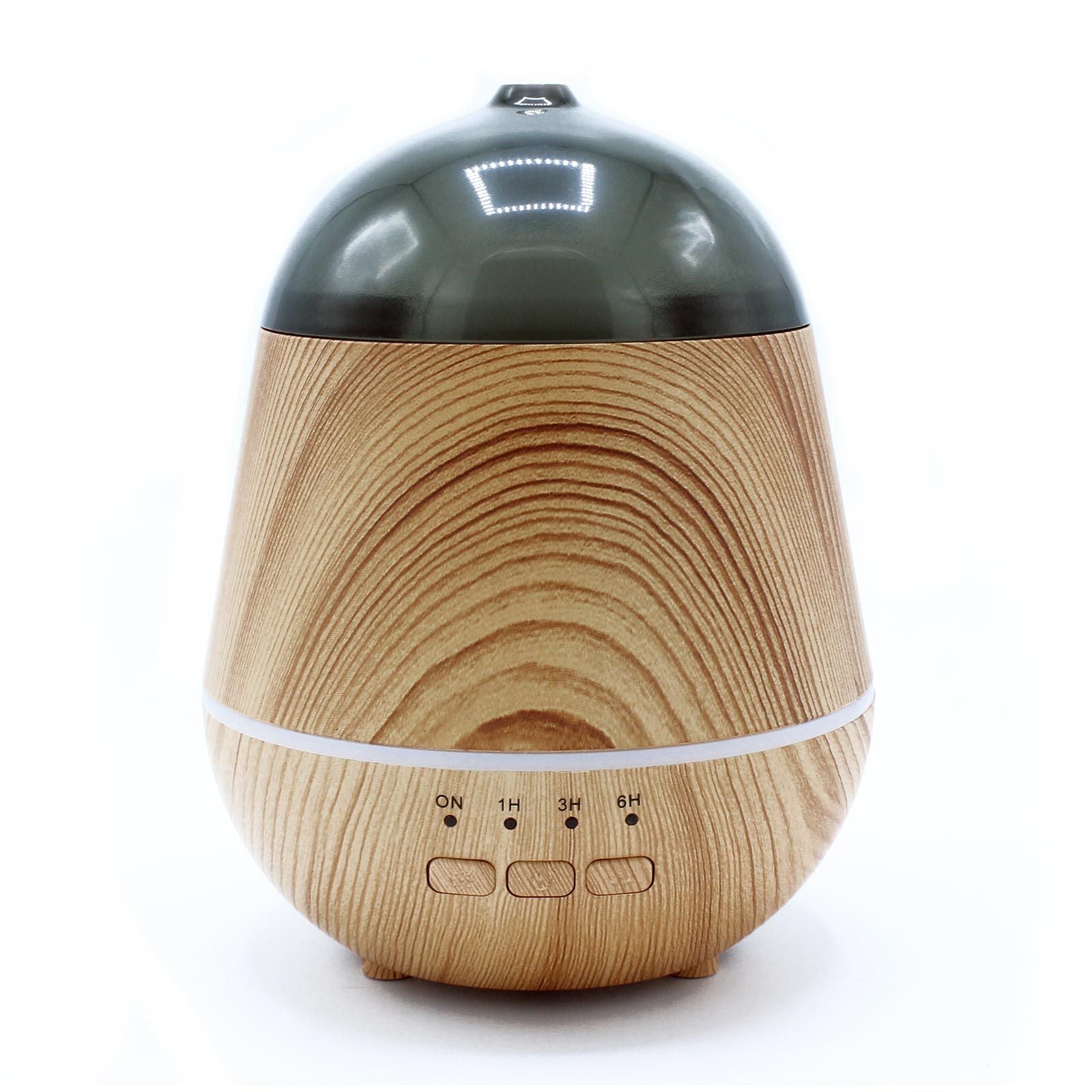Diffuseur d’huiles essentielles effet bois avec éclairage LED et minuterie