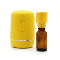 Diffuseur sans eau portable rechargeable jaune avec flacon d’huile essentielle