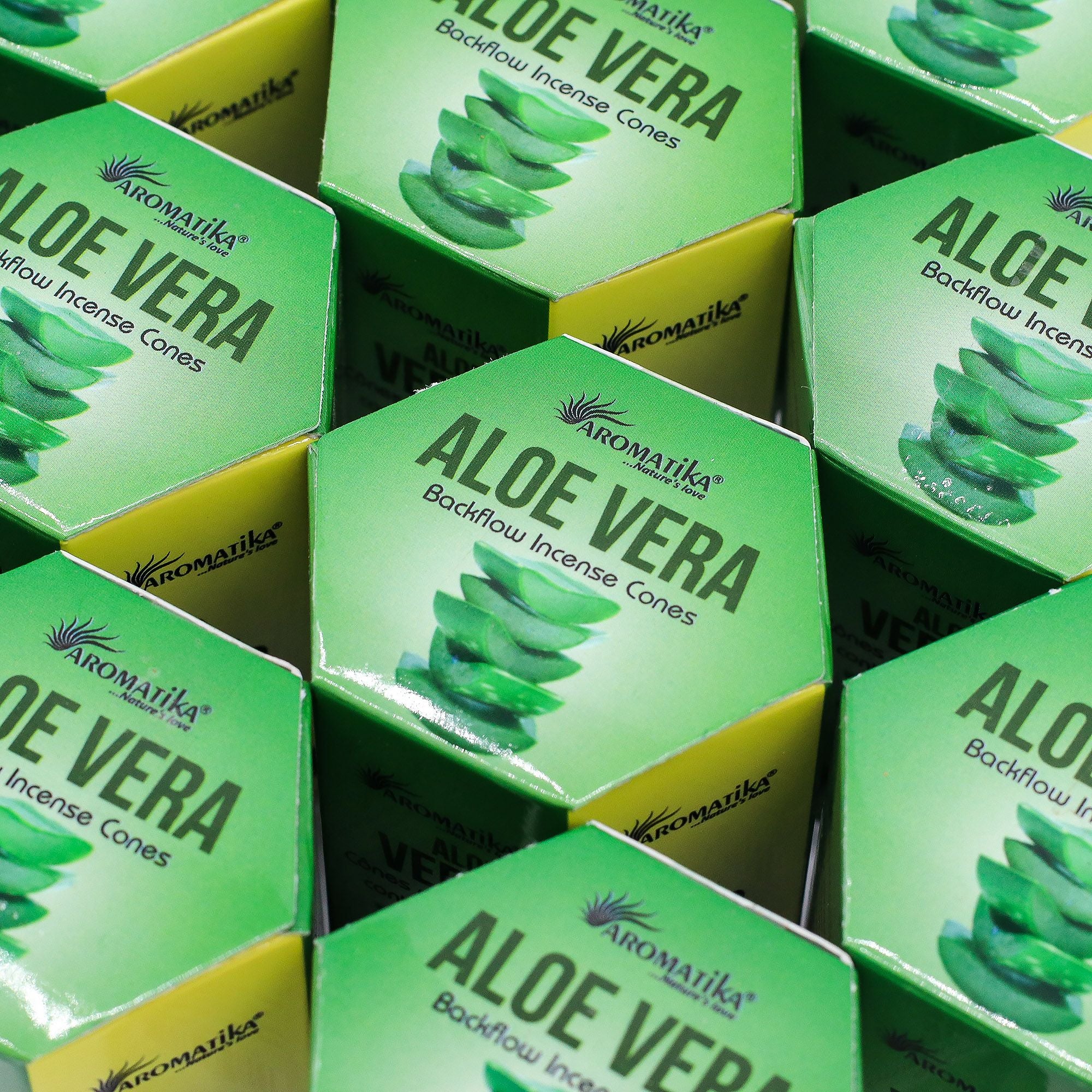 boîtes d’encens backflow masala aromatika parfum aloe vera pack de 10 cônes pour brûleur encens cascade