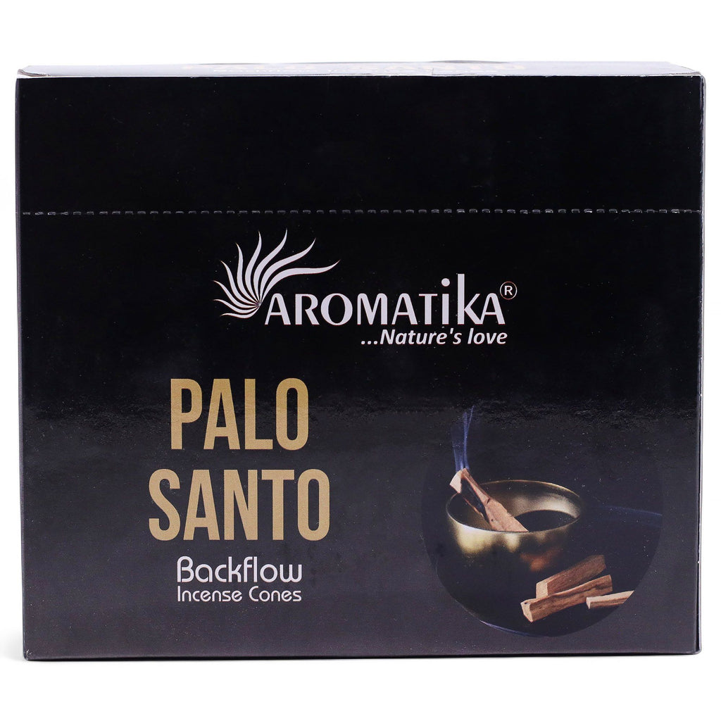 boîte d’encens backflow masala aromatika parfum palo santo contenant 10 cônes pour brûleur encens cascade