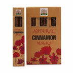 Boîte d’encens Botanical Masala cannelle  avec étui et design floral sur fond blanc