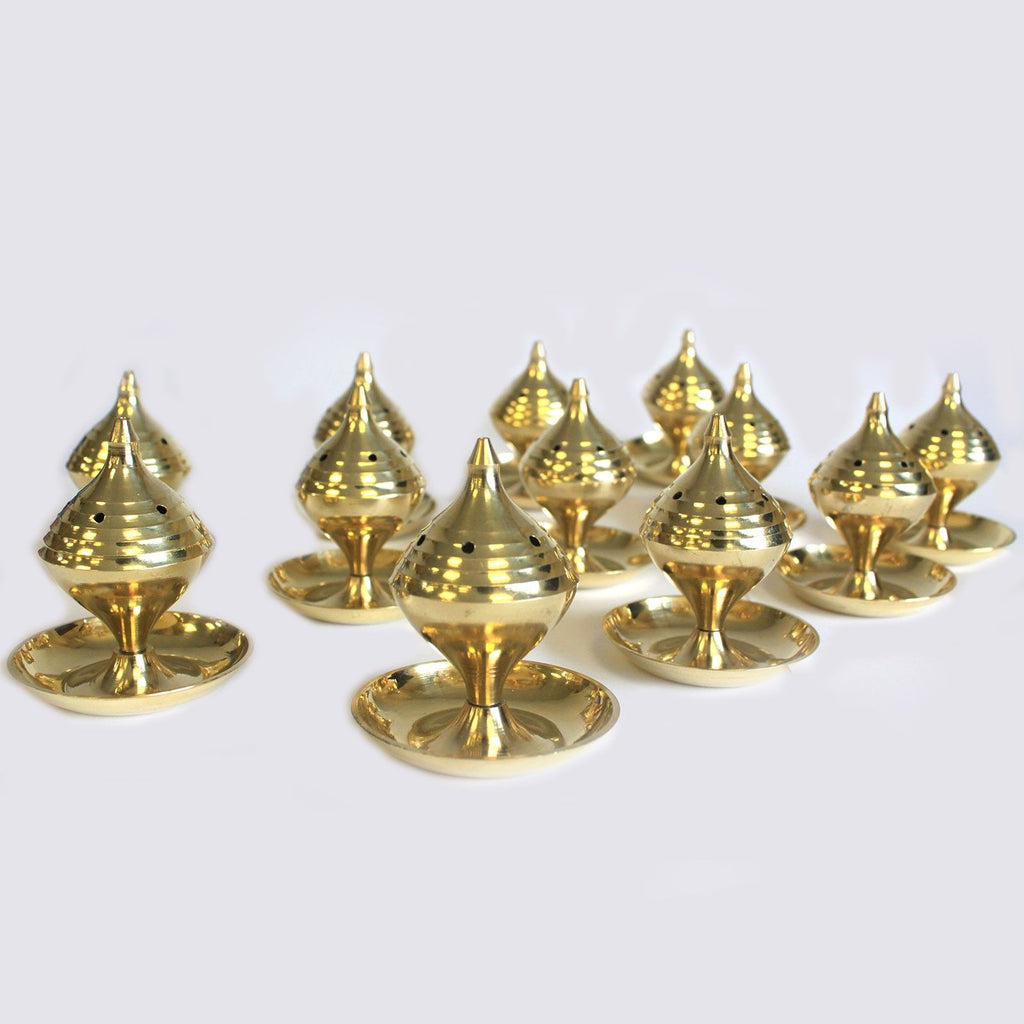 lot de brûleurs d encens en laiton avec couvercle ajouré utilisés pour autel spirituel ou méditation