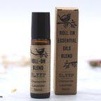 Flacon roll-on huiles essentielles sommeil 10 ml et packaging naturel pour rituel de bien-être et relaxation