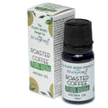 Flacon huile aromatique roasted coffee avec son étui au design naturel, idéal pour diffusion et ambiance bien-être