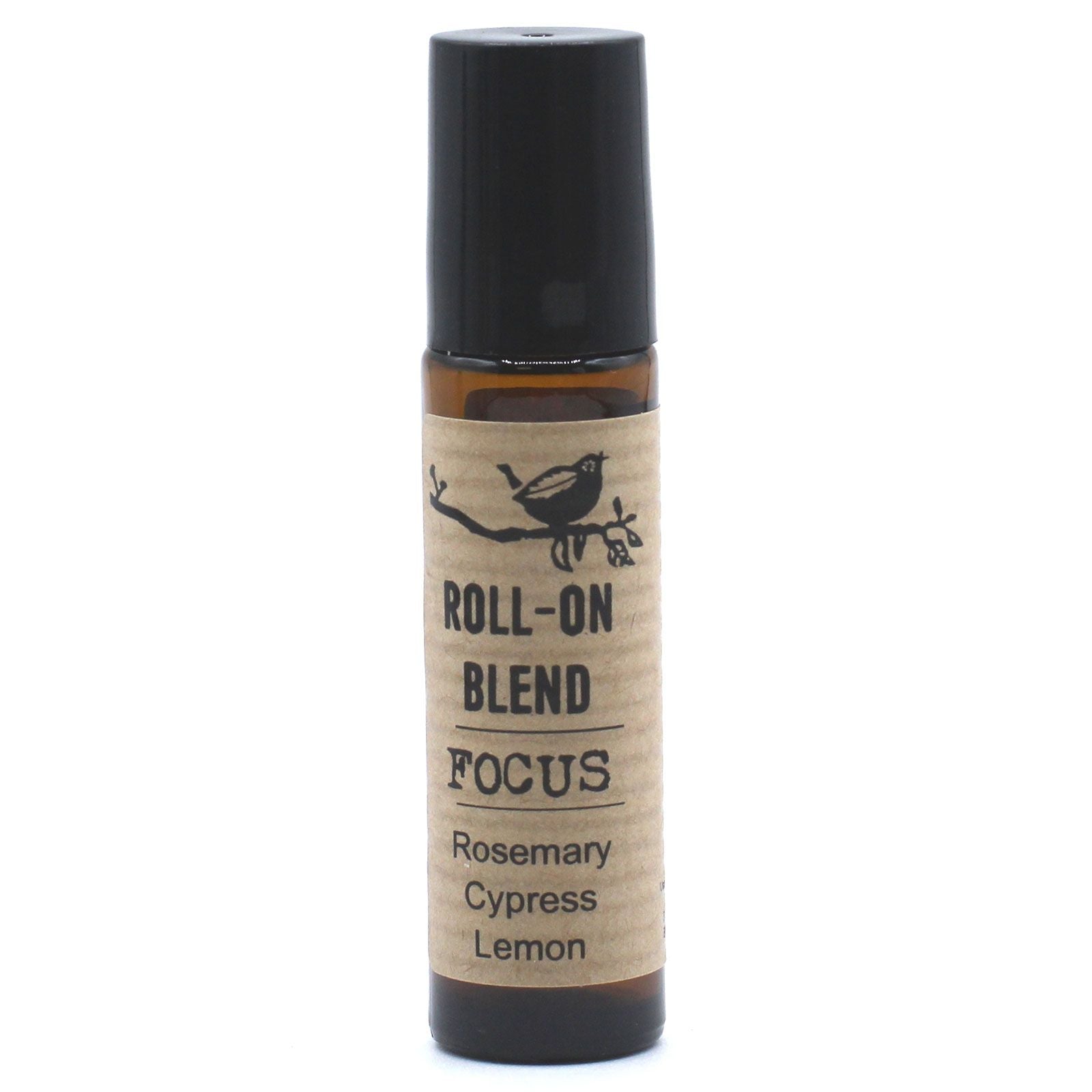 Flacon roll-on huiles essentielles Focus 10 ml pour application sur poignets et tempes – aromathérapie naturelle