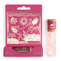 Roll-on tarot Les amoureux aux huiles essentielles avec pierre de quartz rose – parfum relaxant et apaisant.
